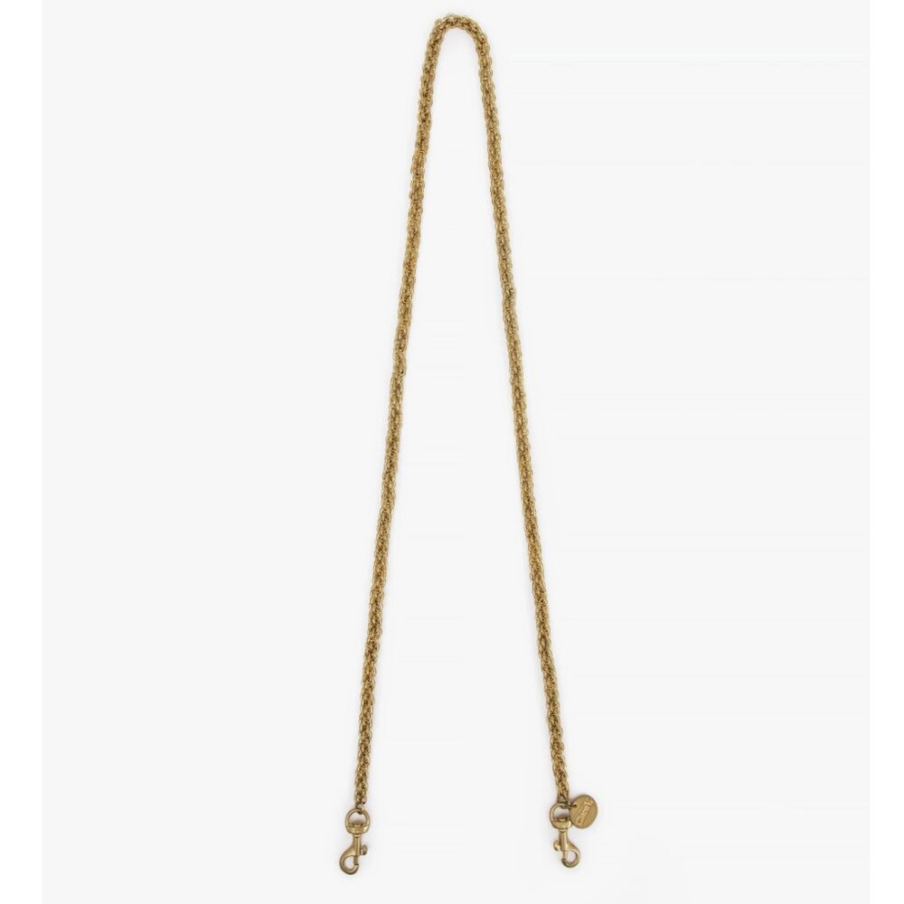 CLARE V Chain Crossbody Strap Thick Brass